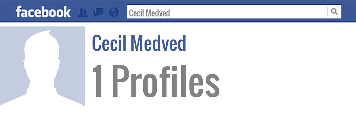 Cecil Medved facebook profiles
