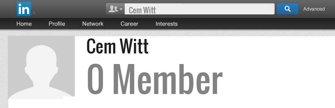 Cem Witt linkedin profile