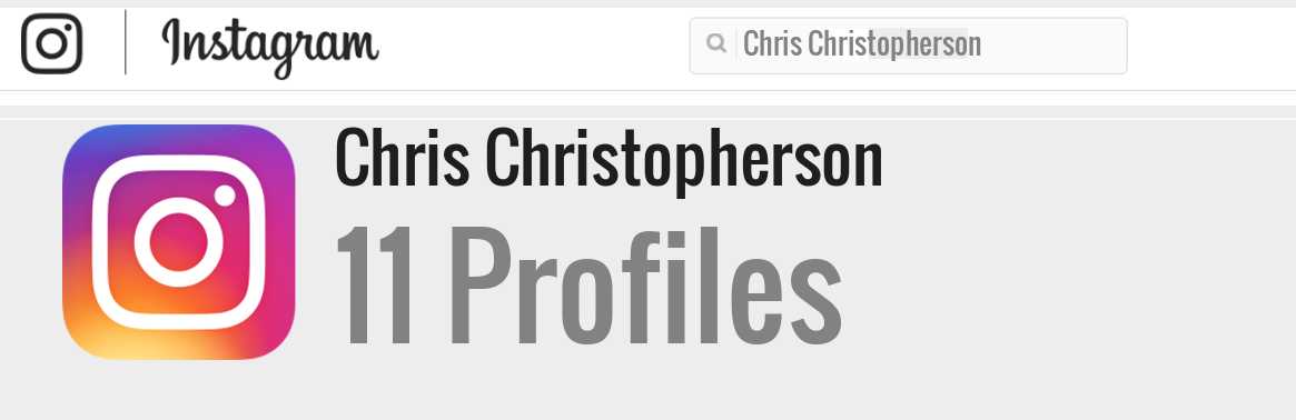 Chris Christopherson instagram account