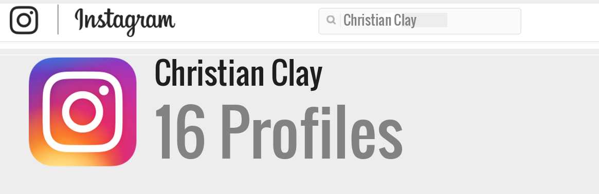 Christian Clay instagram account