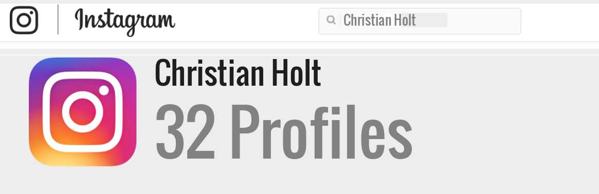 Christian Holt instagram account