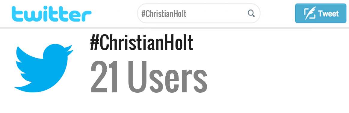 Christian Holt twitter account