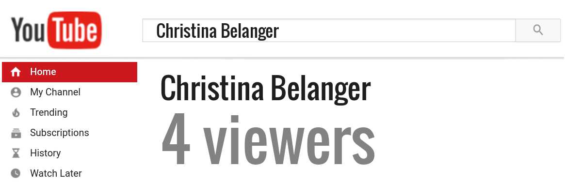 Christina Belanger youtube subscribers