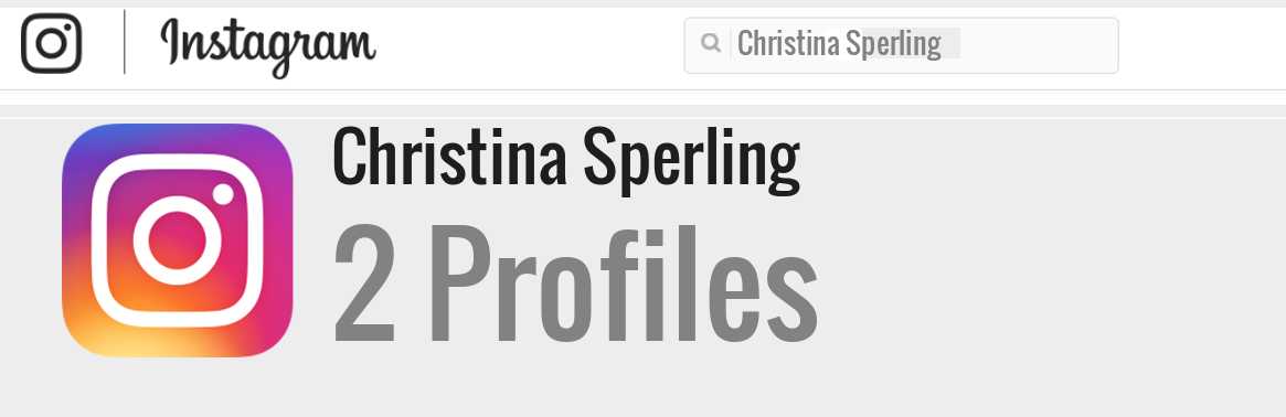 Christina Sperling instagram account