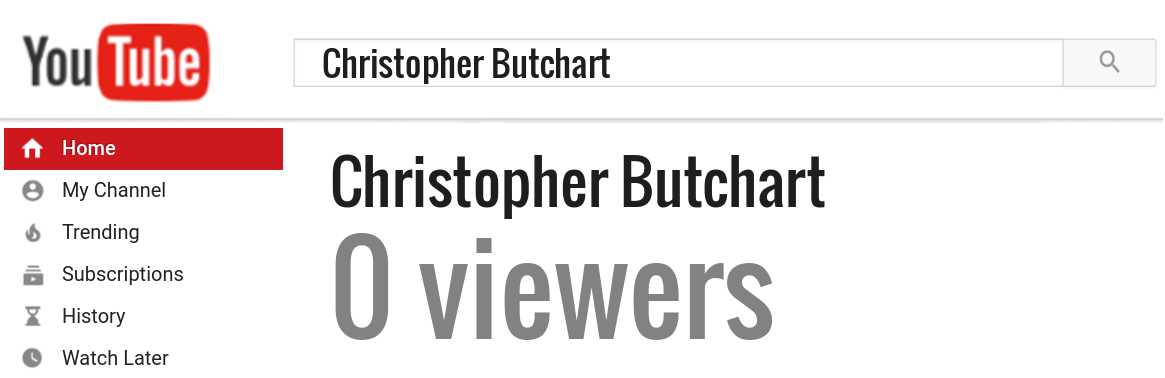 Christopher Butchart youtube subscribers