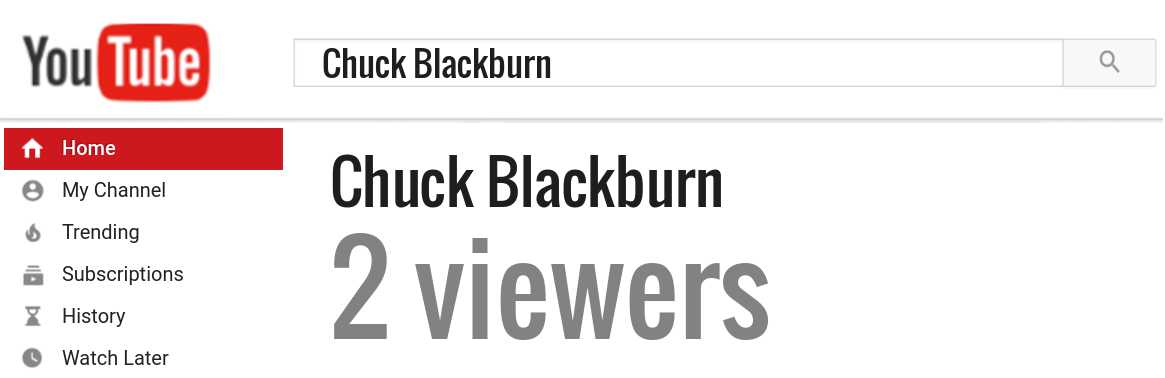 Chuck Blackburn youtube subscribers