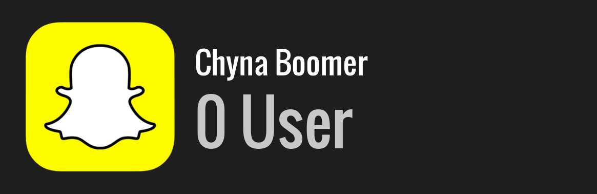 Chyna Boomer snapchat