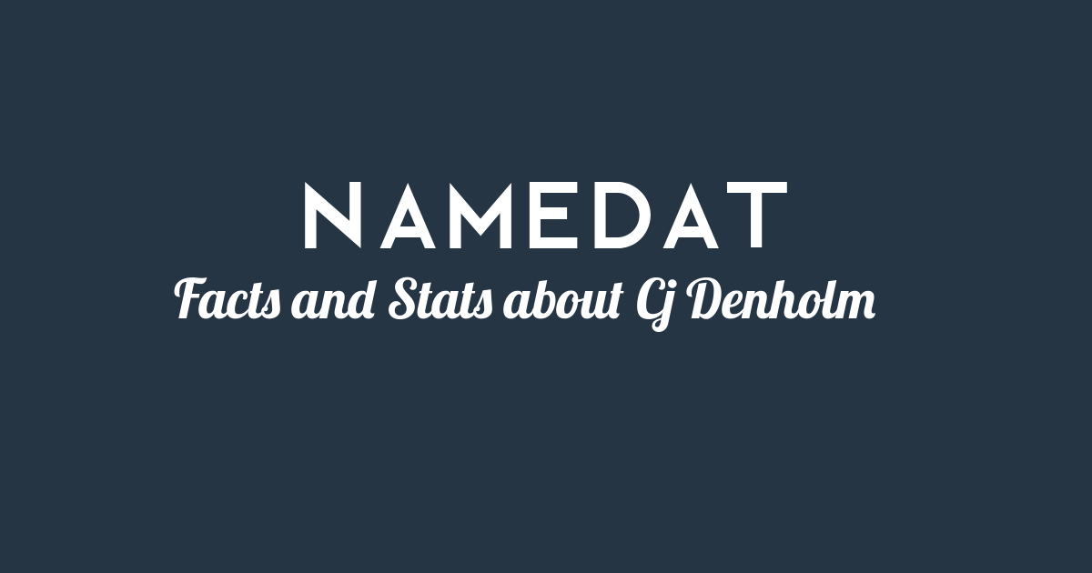 Cj Denholm: Background Data, Facts, Social Media, Net Worth and more!