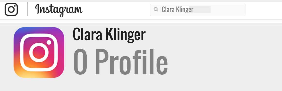 Clara Klinger instagram account