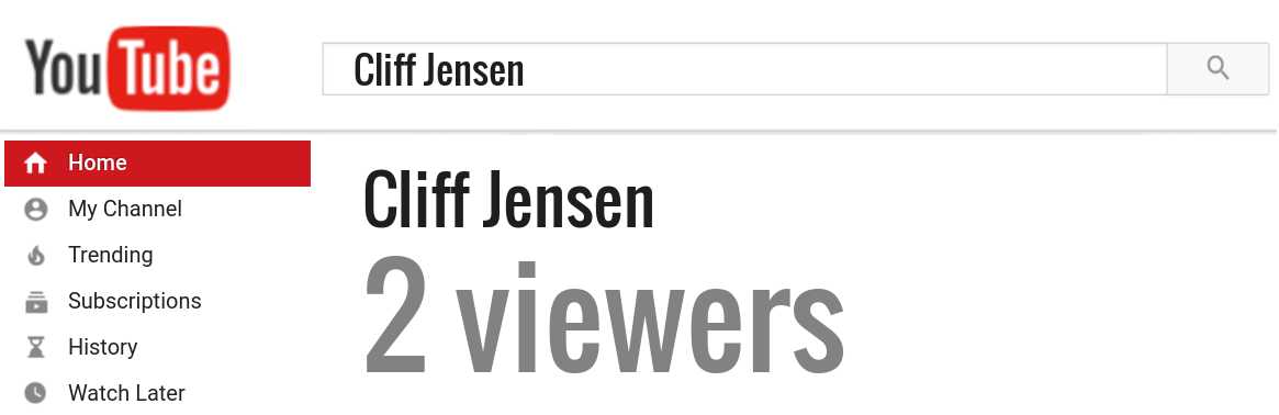 Cliff Jensen youtube subscribers