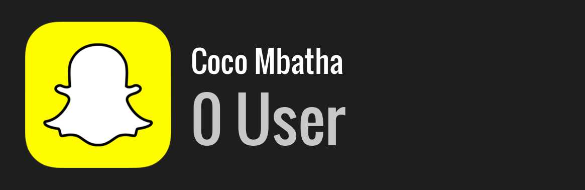 Coco Mbatha snapchat