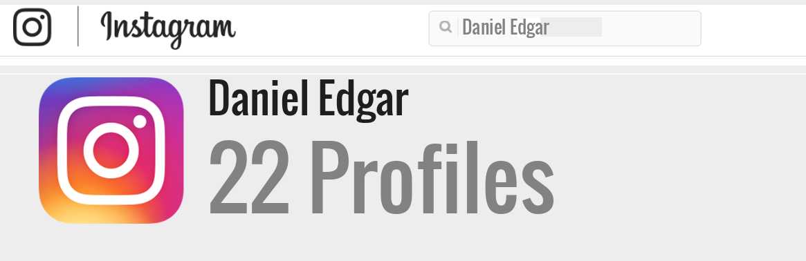 Daniel Edgar instagram account