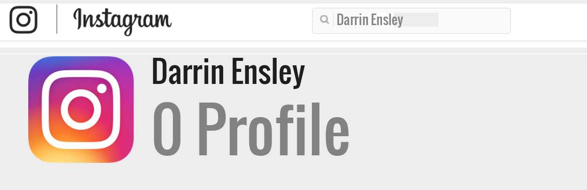 Darrin Ensley instagram account