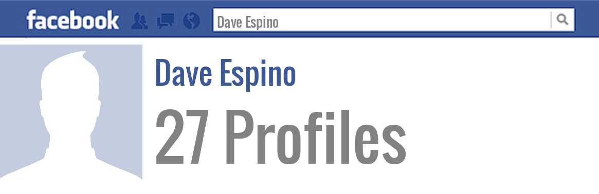 Dave Espino facebook profiles