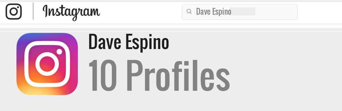 Dave Espino instagram account