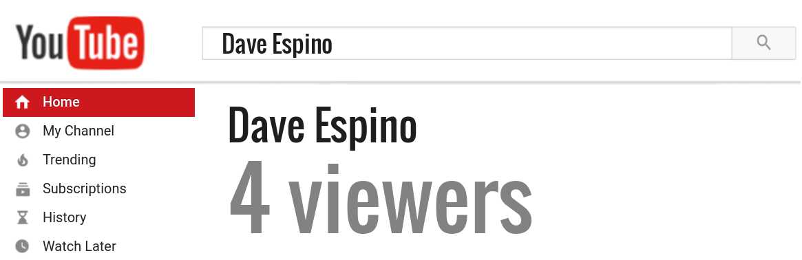 Dave Espino youtube subscribers