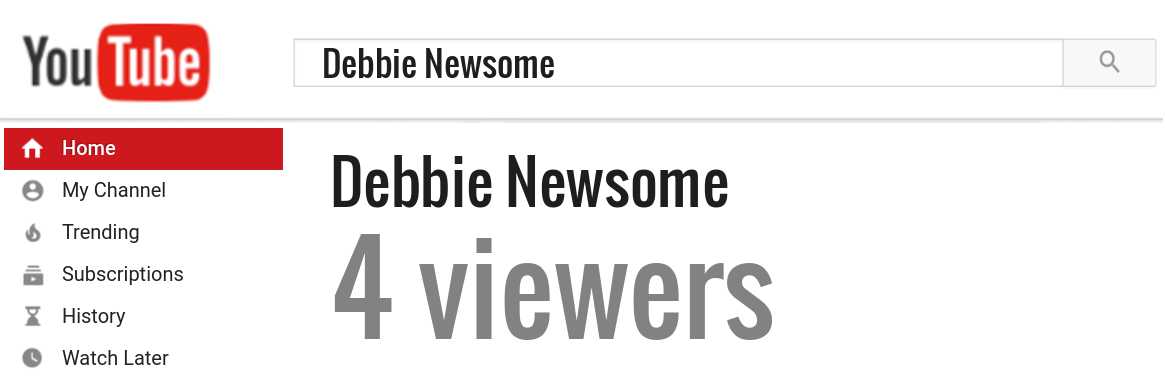 Debbie Newsome youtube subscribers