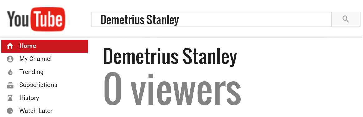 Demetrius Stanley youtube subscribers