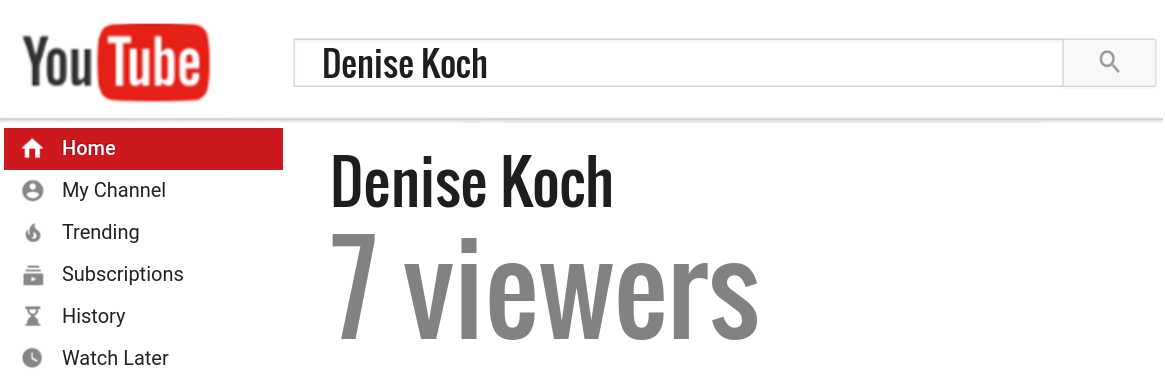 Denise Koch youtube subscribers