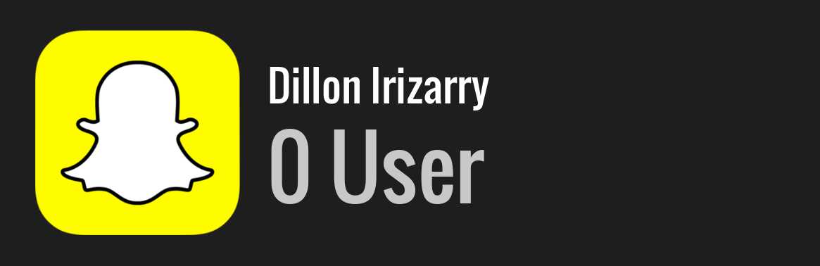 Dillon Irizarry snapchat