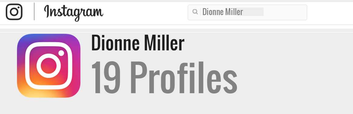 Dionne Miller instagram account