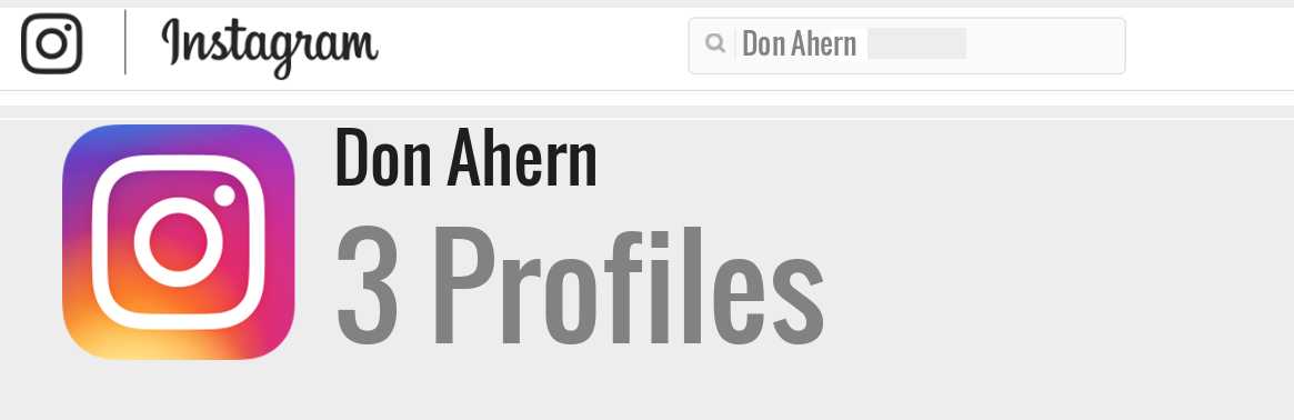 Don Ahern instagram account