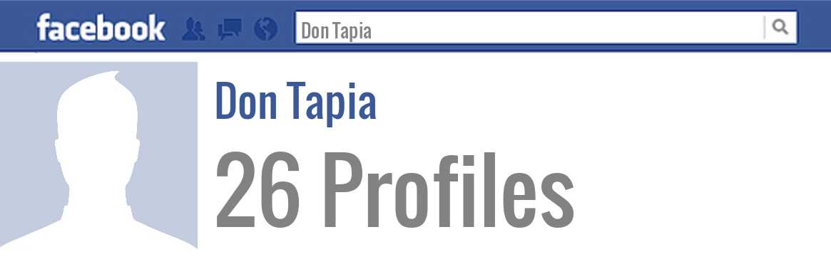 Don Tapia facebook profiles