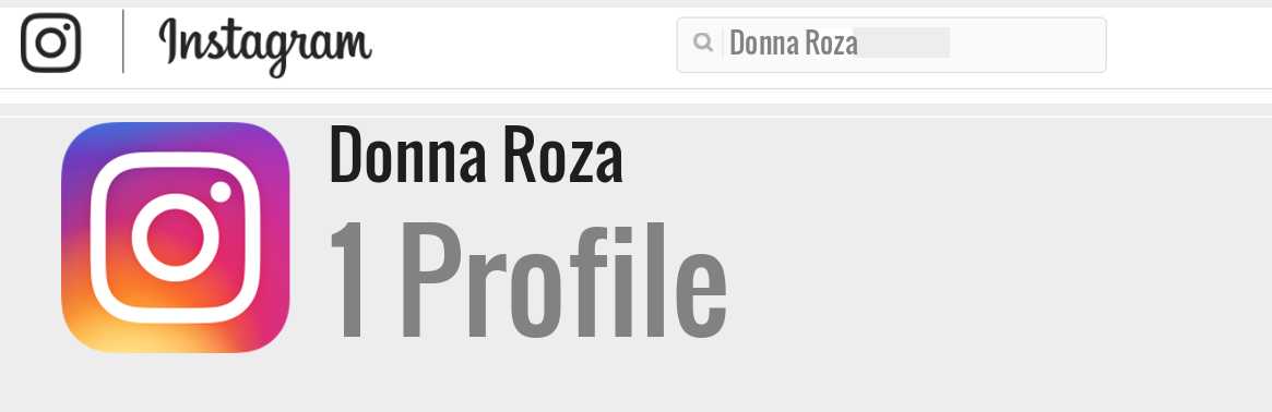 Donna Roza instagram account