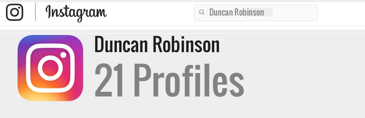 Duncan Robinson instagram account