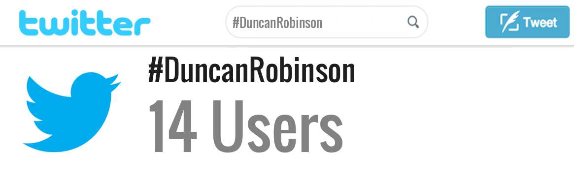 Duncan Robinson twitter account