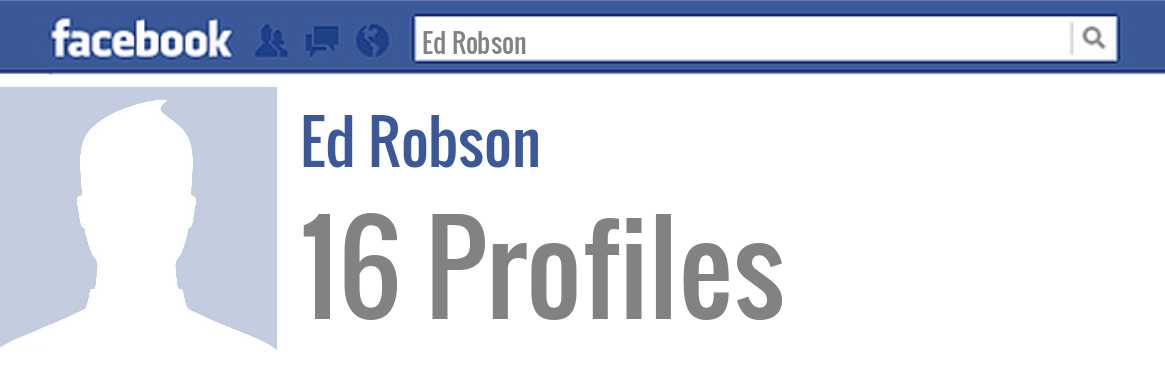 Ed Robson facebook profiles