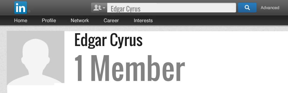 Edgar Cyrus linkedin profile