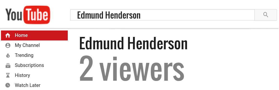 Edmund Henderson youtube subscribers