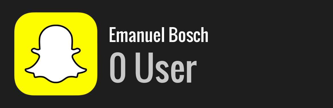 Emanuel Bosch snapchat