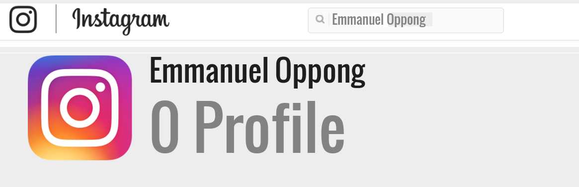 Emmanuel Oppong instagram account