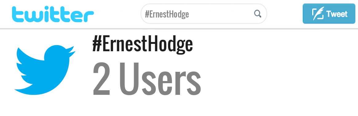 Ernest Hodge twitter account