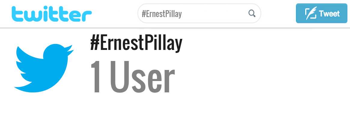 Ernest Pillay twitter account