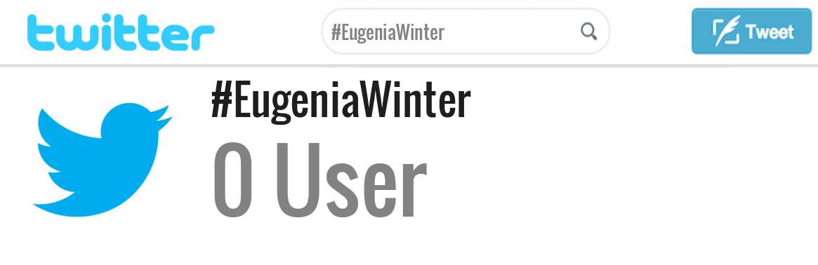 Eugenia Winter twitter account