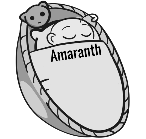 Amaranth sleeping baby