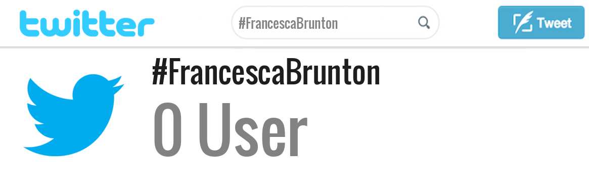 Francesca Brunton twitter account