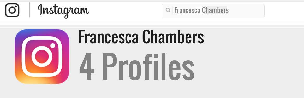 Francesca Chambers instagram account