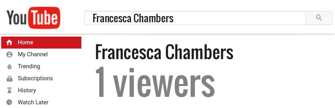 Francesca Chambers youtube subscribers