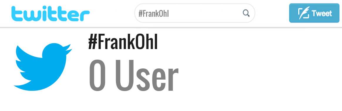 Frank Ohl twitter account