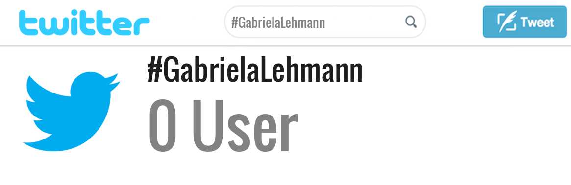 Gabriela Lehmann twitter account