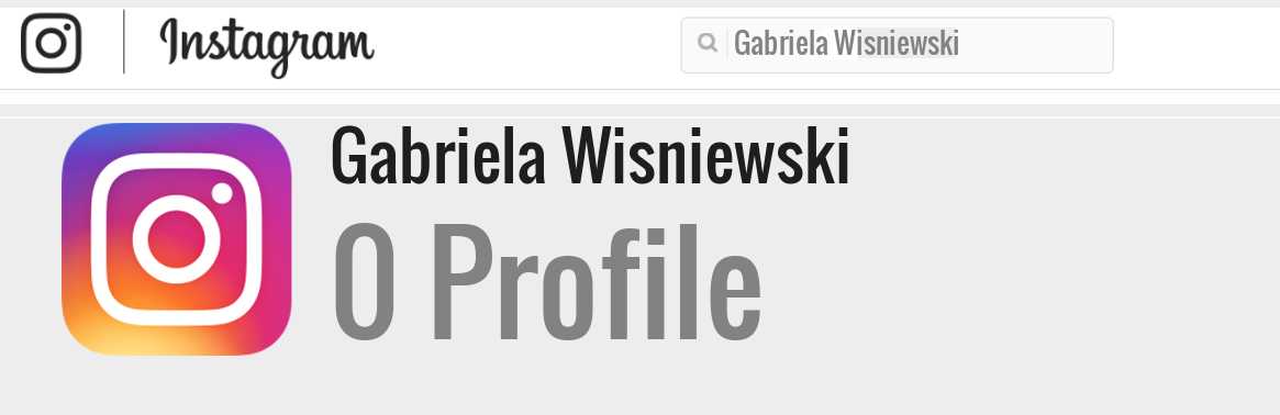 Gabriela Wisniewski instagram account