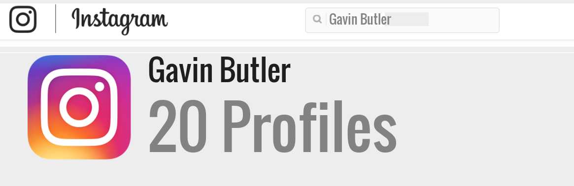 Gavin Butler instagram account