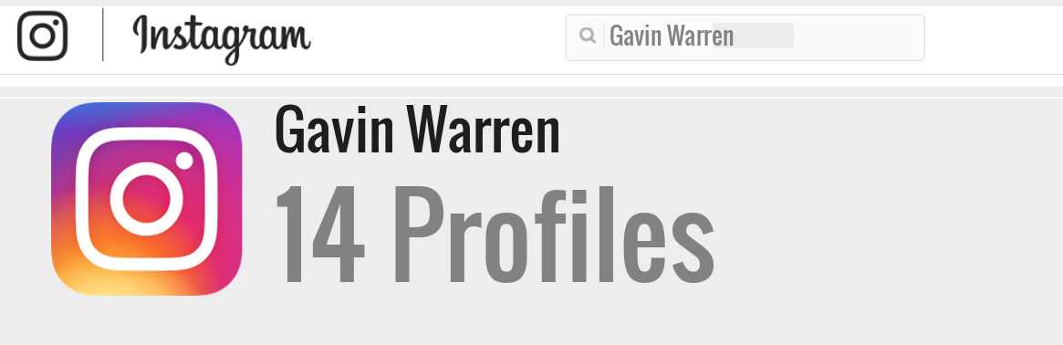 Gavin Warren instagram account