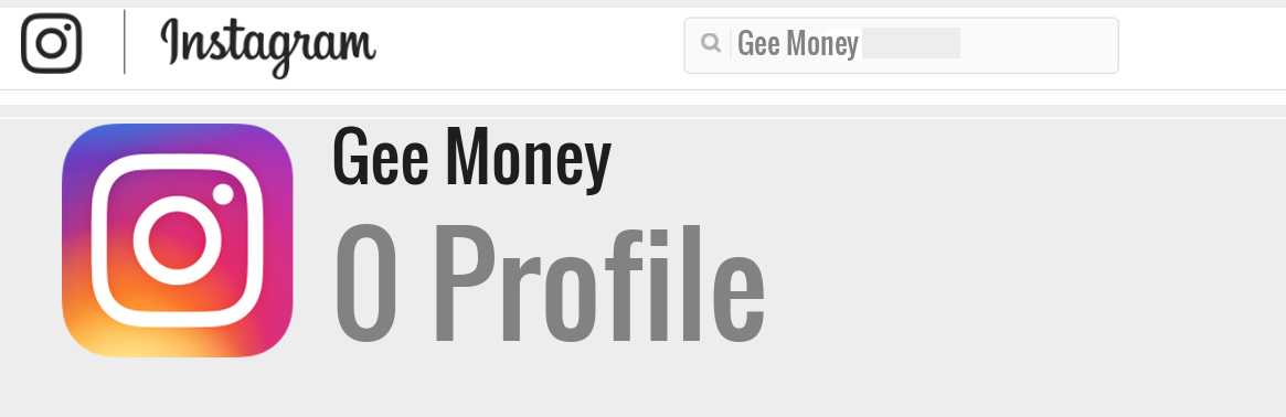 Gee Money instagram account