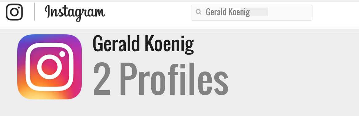 Gerald Koenig instagram account