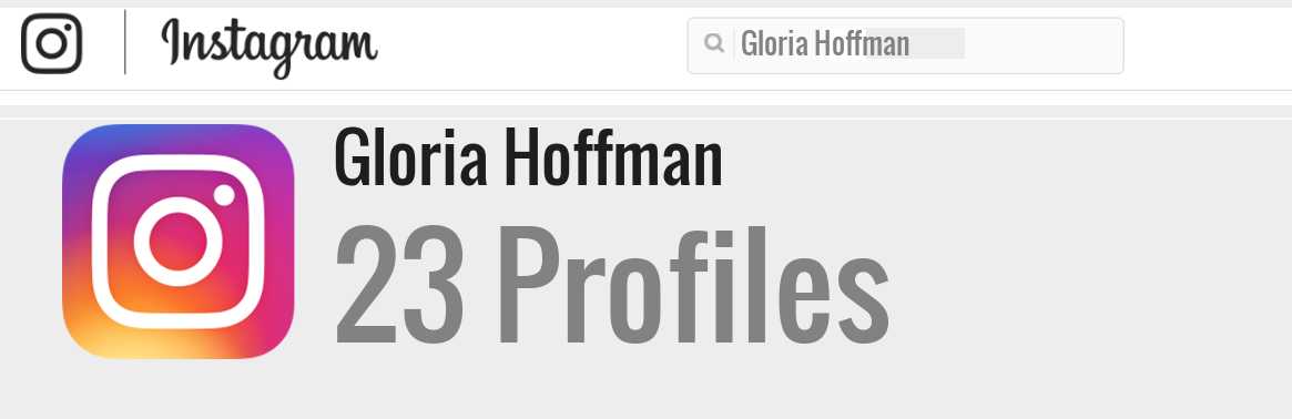 Gloria Hoffman instagram account